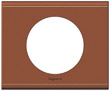 Рамка универсальная Legrand Celiane Corian 1-м. кожа крем-карамель картинка